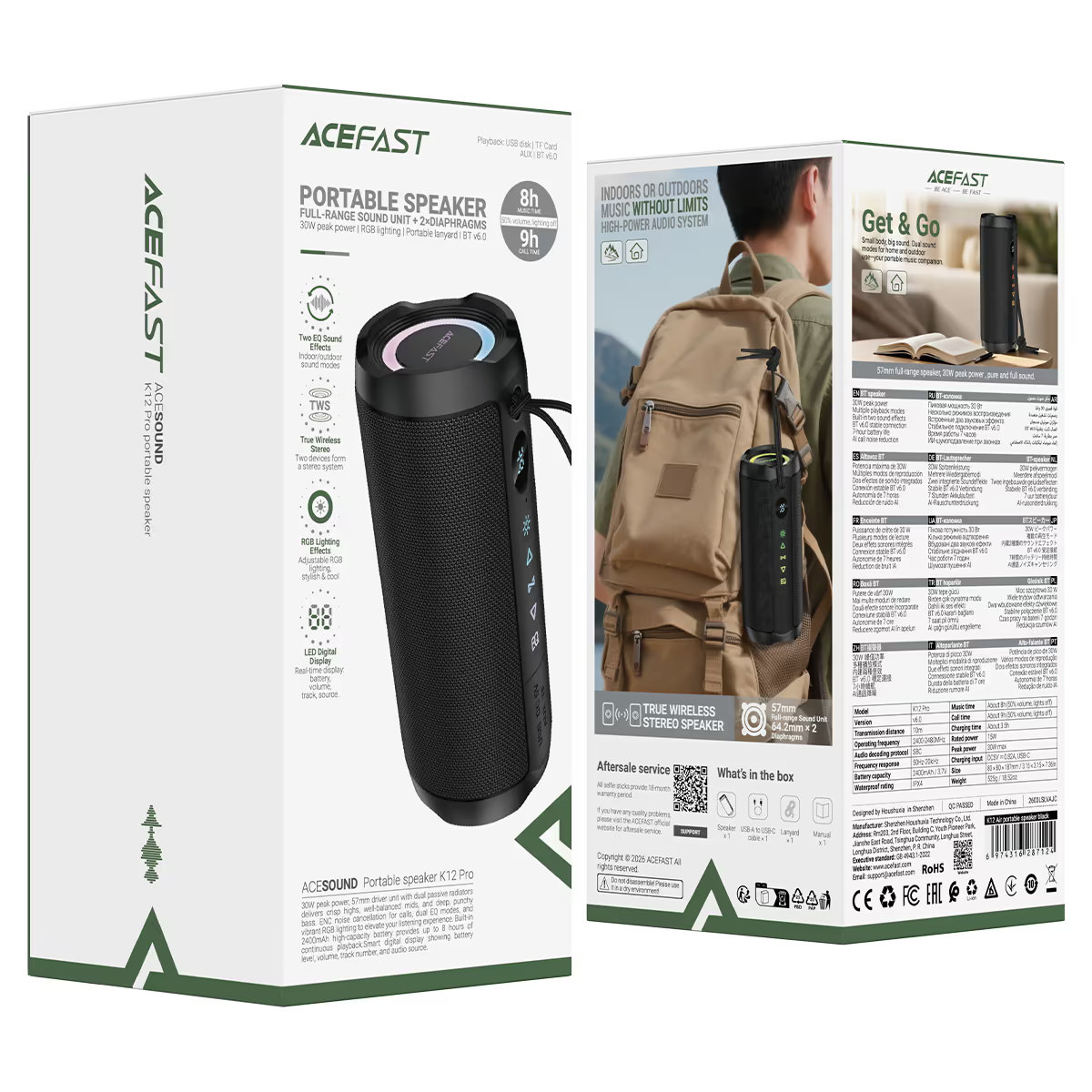 ACEFAST K12 Pro Portable Wireless Speaker